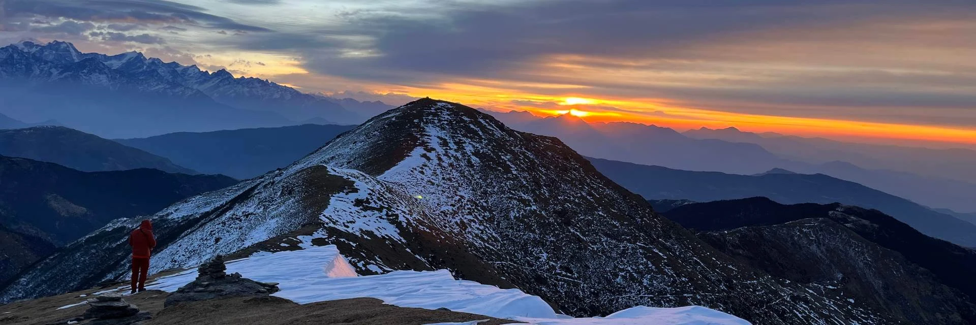 Trekking to Pikey Peak in winter