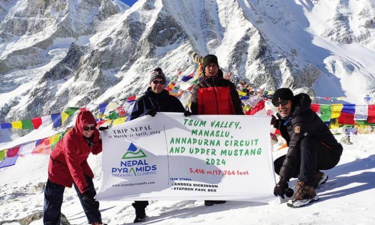 Trekkers on a hybrid trekking route in Nepal combining mountain adventure with cultural exploration