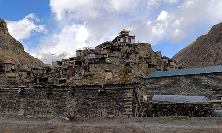 ancient village in nar phu valley