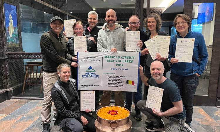 Trekker Happy after Manaslu Circuit Trek