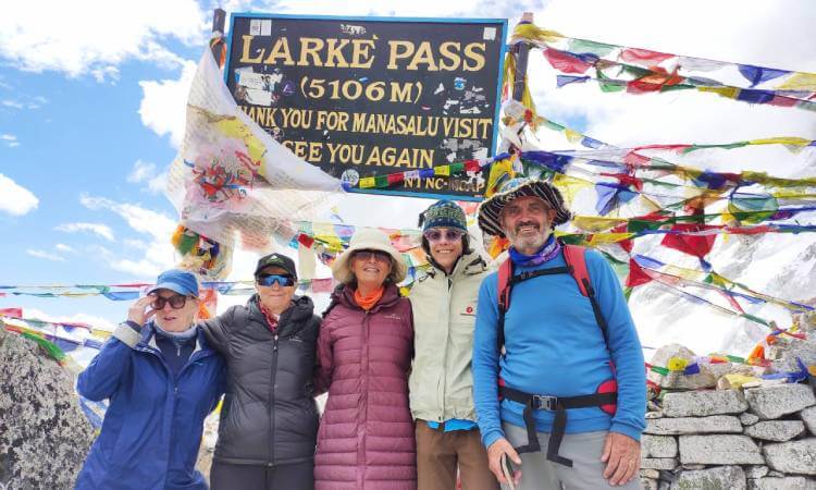 Nepal Pyramids Team at Larke Pass 5106m