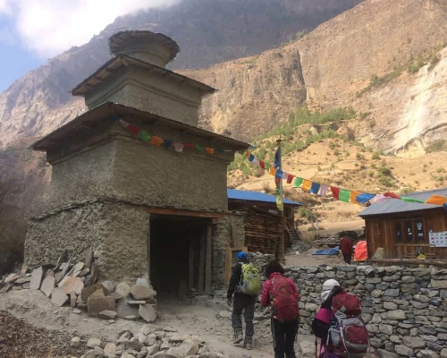 Ancient Chorten In Manaslu