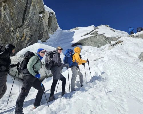 Chola Pass Himalayan Trekking Group Action Shot