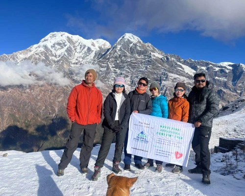 Nepal Pyramids Trekking Group Ascending To Mardi Himal Base Camp ,m