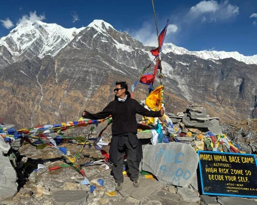 Panoramic Himalayan View From Mardi Himal Base Camp ,m Nepal