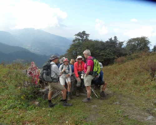 Trekkers Resting During Annapurna Dhaulagir Trek
