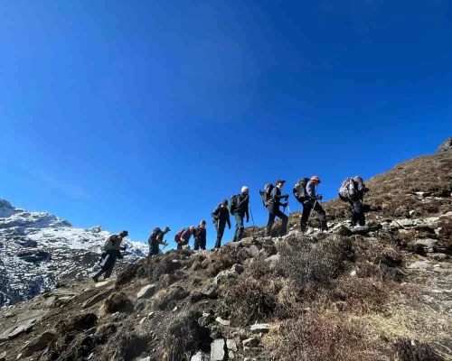 Trekking On Mera Peak Trail Min