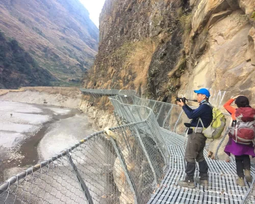 Unique Bridge In Manaslu
