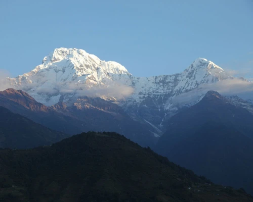 View Of Annapurna South And Hiunchuli