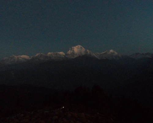View Of Dhaulagiri At Night