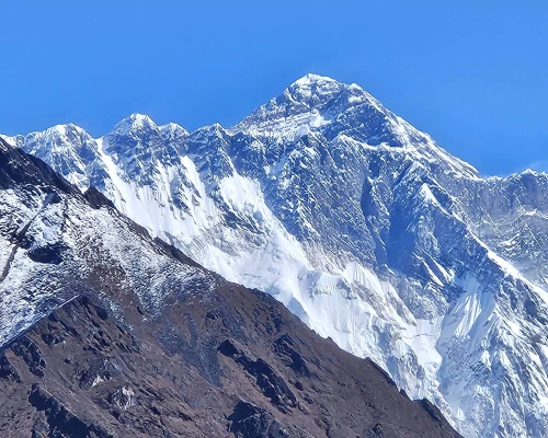 View Of Everest M On The Ebc Trail
