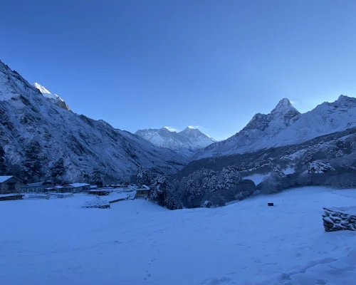 View Of Everest And Ama Dablam