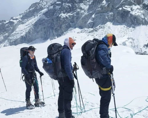 Walking To High Camp At Mera Peak Min