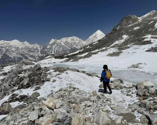 Walking To Larke Base Camp